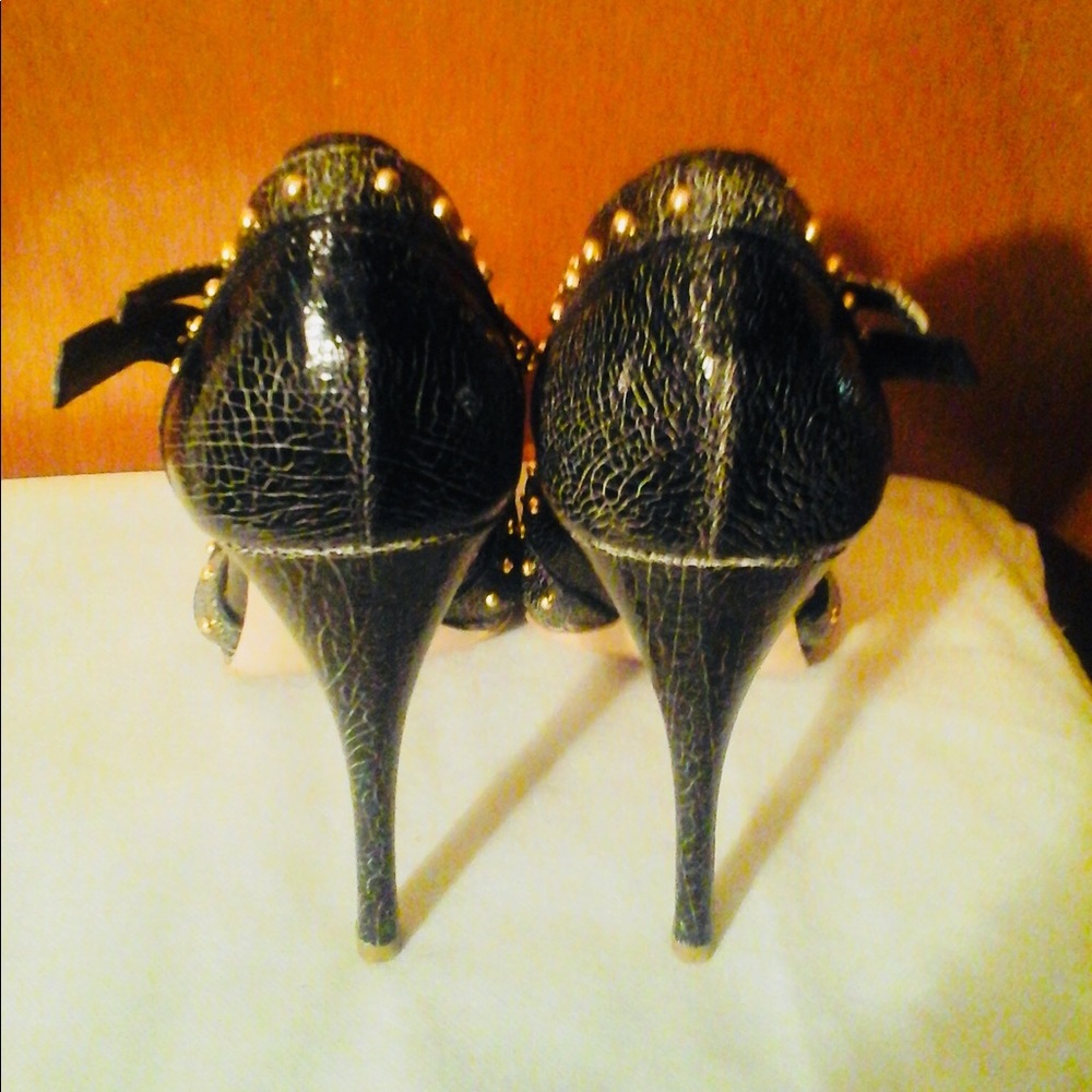 Miu Miu Stud- Embellished Crossover Sandal - Picture 3 of 5